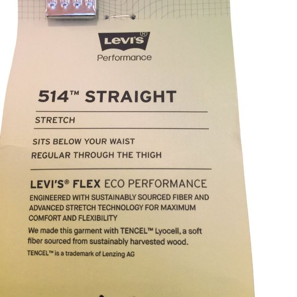 Levi Strauss 514 Straight 36x30 Dusty Charcoal Men's Jeans Sits Below Waist Regu - Picture 3 of 6